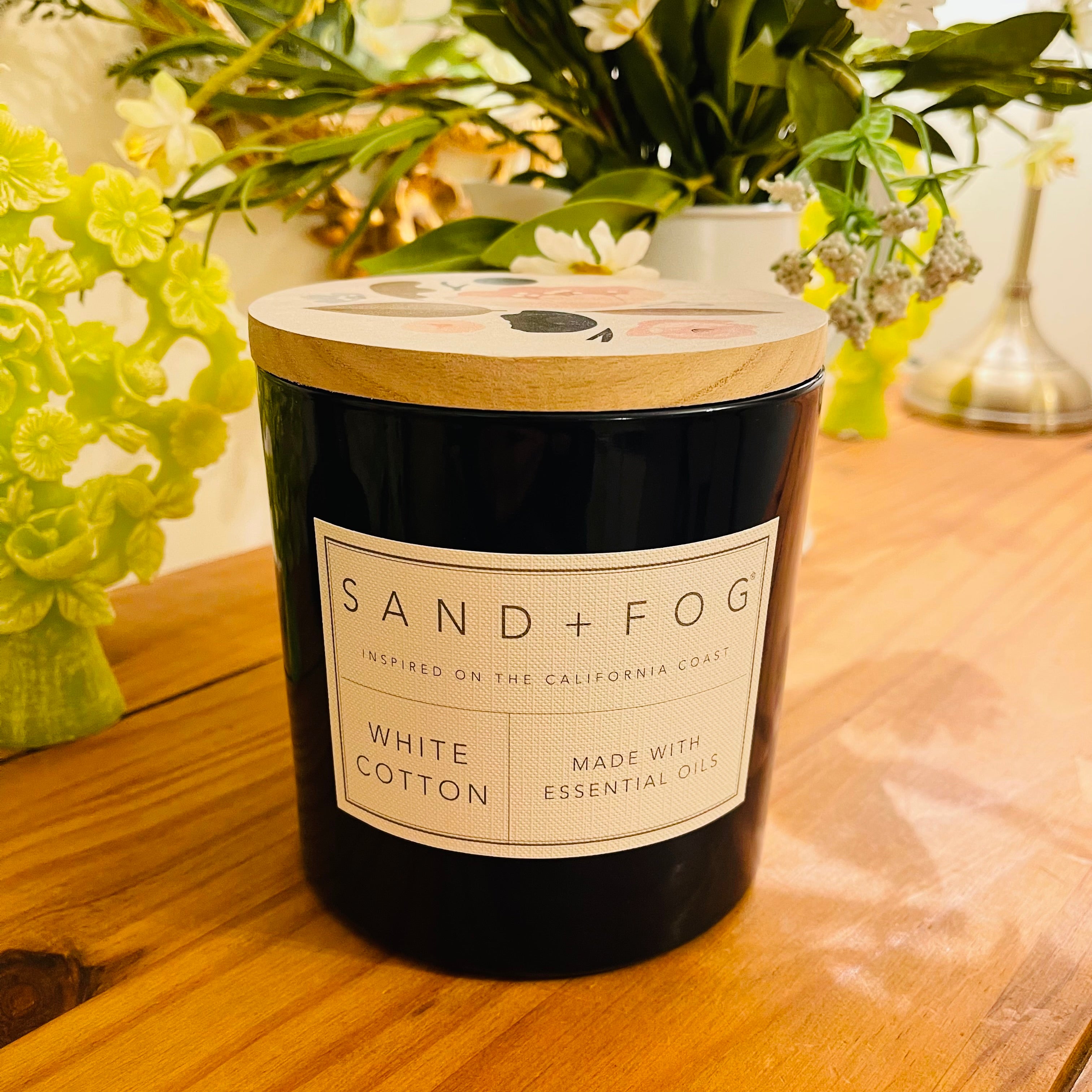 White Cotton Sand + Fog Candle Super Duper Candle Company