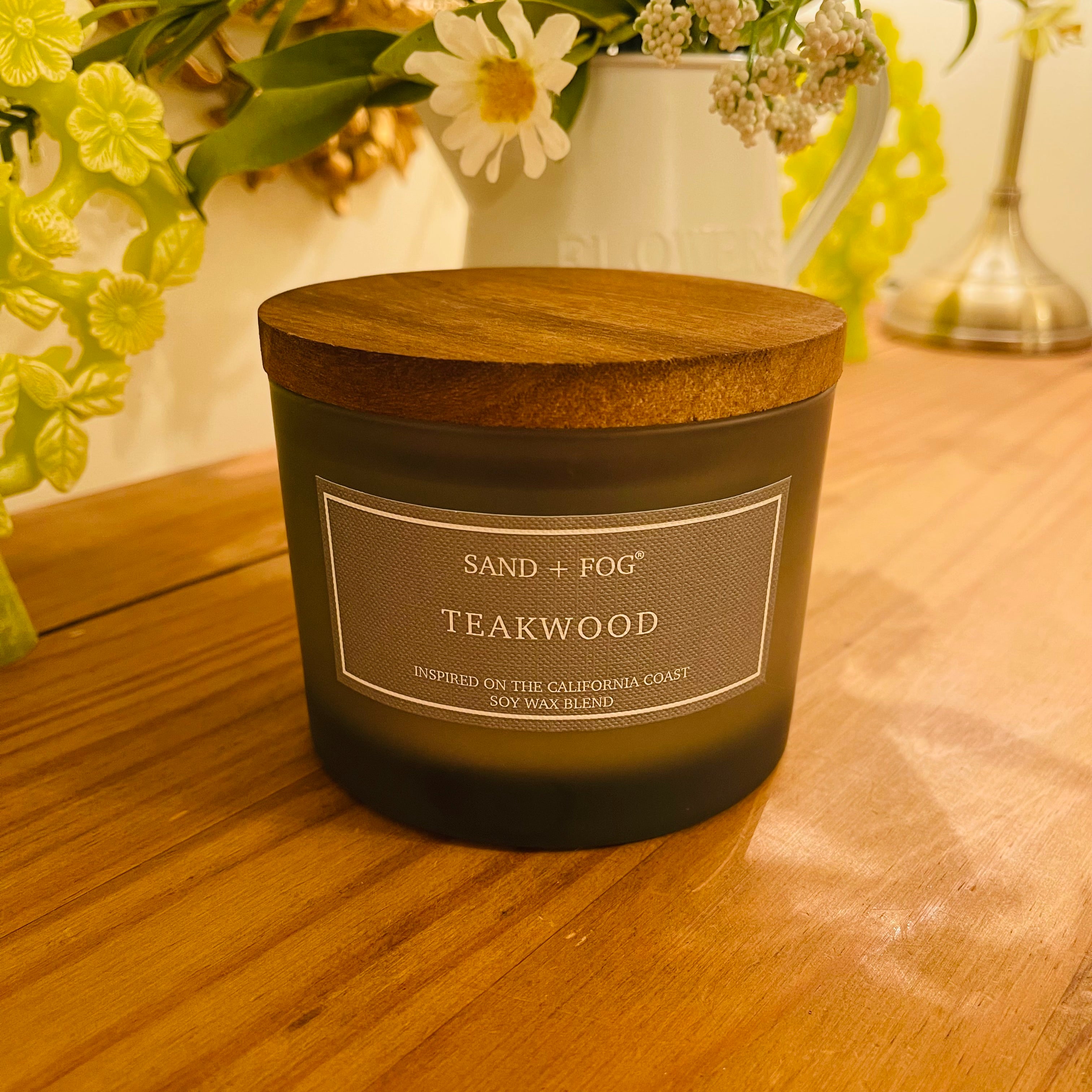 Teakwood Sand + Fog Candle Super Duper Candle Company