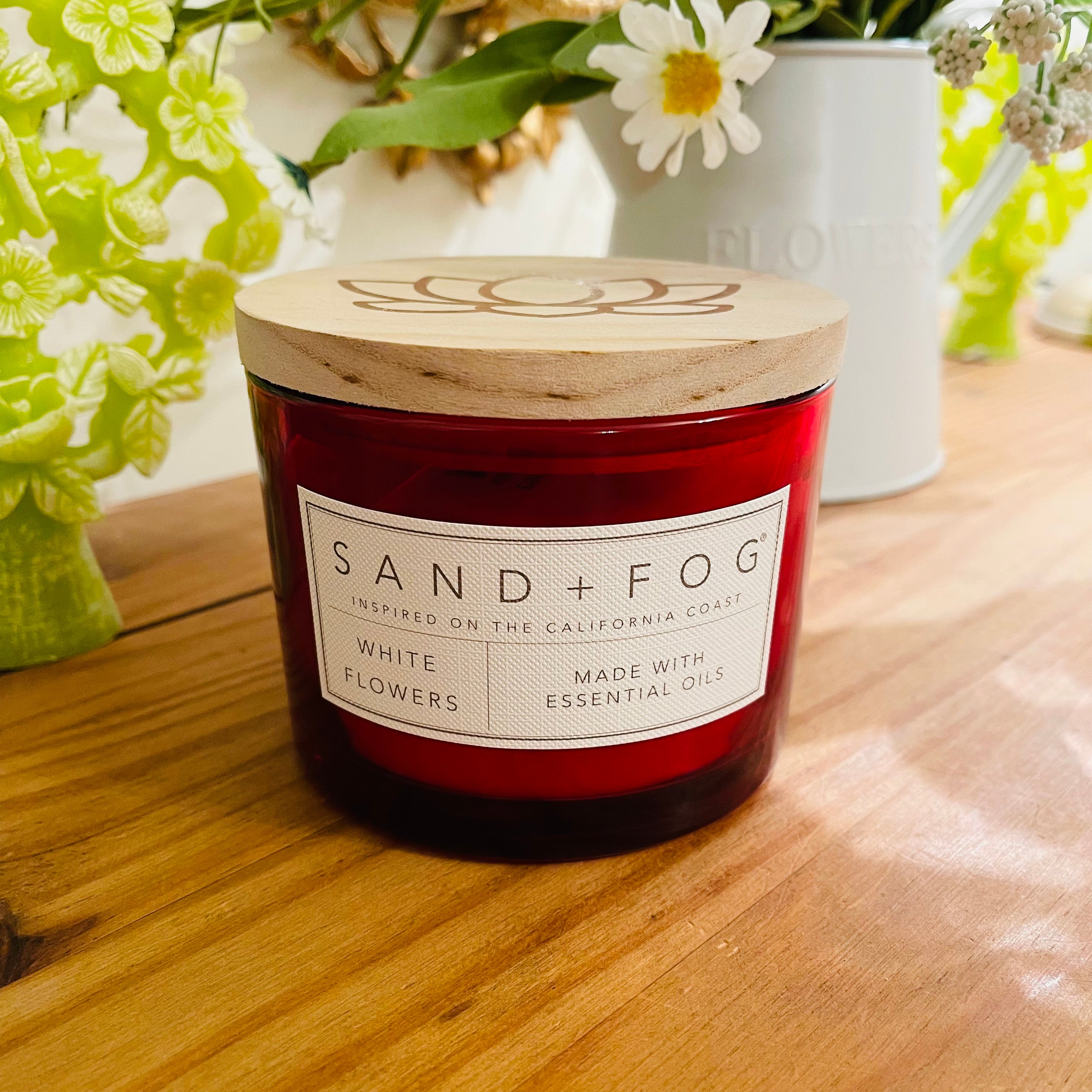 White Flowers Sand + Fog Candle Super Duper Candle Company